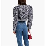 Sea NY Sz XS Theodora Cropped Quilted Embroidered Jacket Blue Photo 1