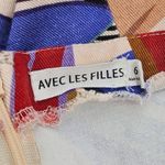 Avec Les Filles Women's Beige Printed Square-Neck Bodycon Mini Dress Size 6 Photo 7