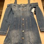 Guess Halcyon mini Jean denim dress NWT size small stretchy sexy rodeo western Photo 2