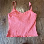 Gap  fit coral ribbed built in bra cropped ribbed tank small Photo 6