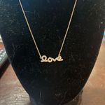 LISA FREEDE ROSE GOLD PLATED “LOVE” SCRIPT NECKLACE Photo 1