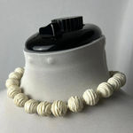 boho vtg chic contemporary beaded choker necklace art deco White Photo 0