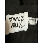 Princess Polly  Black Short Sleeve Square Neck Back Zip Mini A Line Dress Size 4 Photo 2