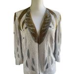 Haute Hippie (Serena Gossip Girl) Beaded Blazer Tan/ Gold XS Evening Jacket Photo 0