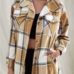 SheIn Tan and White cardigan jacket . Photo 0