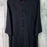 (Flawed Button Broken)Fridaze Linen Redefined Black Linen Shirt Jacket Size XL Photo 0