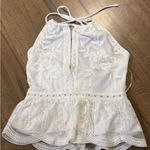 Honey Punch  White Peplum Halter Top- Size Extra Small Photo 0