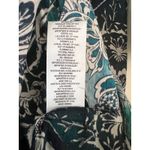 NWT Maria Cher Lugo Franca Maxi Dress Silk Cotton M Printed Pleat Placket Boho Blue Size M Photo 7