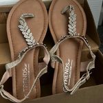 Champagne Glitter Sandals Tan Size 7.5 Photo 1