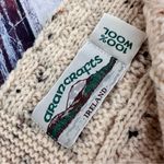 Aran Crafts 100% Wool Cable Knit Elegant Cream/Oatmeal Scarf Photo 2