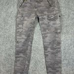 Mavi Jeans Juliette Pants Womens 27 Gray Camo Mid Rise Skinny Cargo Stretch Photo 0