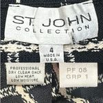 St. John VTG  Black Ivory Grid Windowpane Plaid Stretch Knit Pencil Skirt Size XS Photo 7