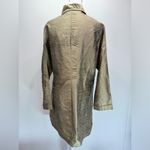 Chico's Chico’s Galla 100% Silk Button Front Long Sleeve Tunic in Champagne Gold 1/M Photo 1