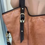 The Sak  Tan Brown Leather Hobo Crossbody Shoulder Bag Bohemian‎ Hippie Photo 3