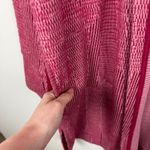 Soft Surroundings  Red‎ Pink Striped Cardigan Sz M Hooded Open Front Knit Comfort Photo 2