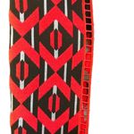 Fendi Authentic  Midi Pencil Skirt Size 38 Wool Silk Blend Red Black Block Design Photo 2