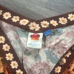 Anthropologie Farm Rio X  Button Front Blouse Floral Dolman Sleeve Top Waist tie Photo 2