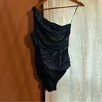 MiracleSuit  Jena One Piece Swimsuit One Shoulder Black Multi Blue Titania NEW 14 Photo 2