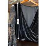 Cider Women's Black Velvet Lace Sleeve Top Size 0XL Photo 6