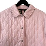 Burberry  Women's Medium Light Pink Quilted Nylon Jacket Classic Nova Check Plaid Photo 2