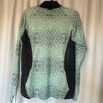 Sugoi Women’s Large Cycling Fleece Top Long Sleeve Aqua Midzero 1/4 Zip EUC Green Photo 6