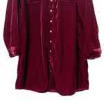 Natural Life Rocky Velvet Shirt Dress Size Medium Cranberry Burgundy Long Sleeve Photo 5