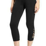 Athleta Black Criss Cross Cutout Capri Leggings Photo 0