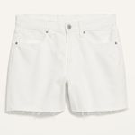 Old Navy  High-Waisted Slouchy Straight White Cut-Off Jean Shorts Size 20 Photo 2