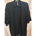 Adore Me  Black Lace Trim Kimono Cardigan Cover Up Women's Medium M Photo 1