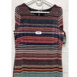 Perceptions NY Women size L Striped Sparkle Knee-Length Dress ACC-B Photo 8