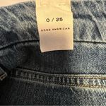 Good American  jeans Good Boy Double Slit BLUE404 wash size 0/25 NWT button fly Photo 7