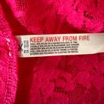 Free People  mini dress or tunic floral lace slip XS hot pink Photo 4