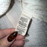 Free People  All About The Feels M Gauze Cotton Button Up Top Ivory Boho Peasant Photo 7