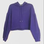 Wild Fable Purple Drop Shoulder Cropped Hoodie Photo 1