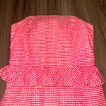 Lilly Pulitzer  Lowe Pink White Dress Green Zipper Size 0 Sorority Event AKA‎ Photo 2