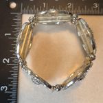 Boutique Silver and Black Enamel Egyptian Pharoah Stretch Bracelet Photo 7