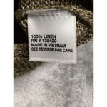 Etcetera Linen Knit Brown Sweater Lightweight Faux Wrap Pullover Size Small Photo 3