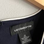 Liz Claiborne  Y2k dark navy white trim sheath career dress Photo 3