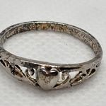 Sterling Silver Heart & Cutout Design Ring (5.5) Photo 3