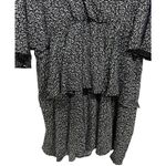 Nasty Gal Plus Size Micro Dot Black White Tiered Mini VNeck Mini Dress US 24 Photo 3