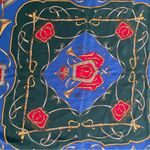 100% Silk Scarf With Military Music Theme & Coat Of Arms #7 & Measures 33 x 33 Blue Photo 4