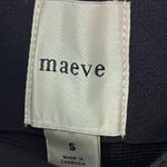 Maeve Anthropologie front seam black cropped straight pull on pants size small Photo 6