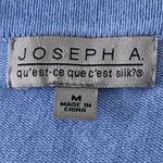 Joseph A  Blue Open Sweater Vest with Tassel Hem Photo 5