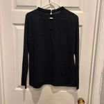 Loft  Black Lace Semi‎ Sheer Mockneck Top Size Large Whimsigoth Classic Photo 4