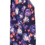 Isaac Mizrahi purple floral short sleeve stretchy top women's size small Photo 2