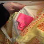 Lilly Pulitzer  2 Sarafina Eyelet Yellow and Orange Patterned Babydoll Dress Photo 3