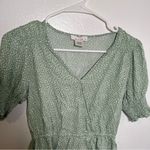 Urban Romantics Peplum Top Light Green White Photo 2