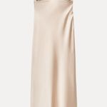 ZARA  dress maxi satin slip bodycon ruffled strappy wedding evening cocktail Photo 18