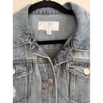 Time and Tru Denim Jacket Distressed Light Wash Women's Size 4 Photo 1