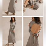 Free People AUBRE ESSENTIAL MAXI DRESS OPEN BACK GRAY SMALL Photo 7